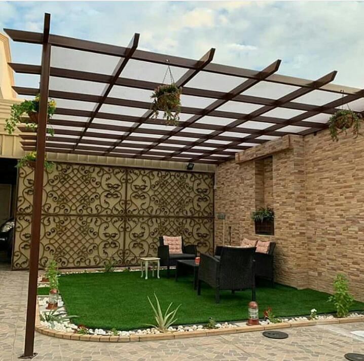 برجولات مظلات سواتر حي الواحه والروضه والخليج0500443688