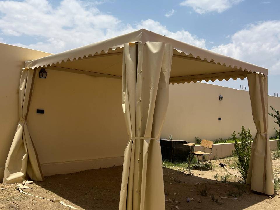 ديكور مظلات مجدول قماش