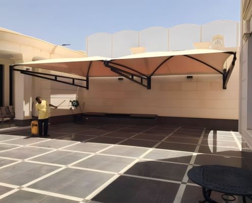 مظلات سيارات جدارية الرياض