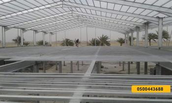 الهناجر - مظلات وسواتر الرياض0500443688 تركيب سواتر مظلات قرميد برجولات هناجر