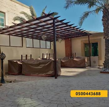 مظلات وسواتر هناجرومستودعات وقرميد وتشكيلات حسب الطلب - مظلات وسواتر الرياض0500443688 تركيب سواتر مظلات قرميد برجولات هناجر