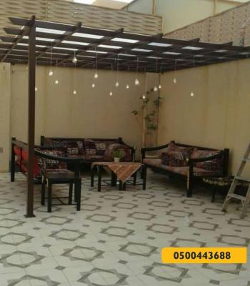 مظلات وسواتر هناجرومستودعات وقرميد وتشكيلات حسب الطلب - مظلات وسواتر الرياض0500443688 تركيب سواتر مظلات قرميد برجولات هناجر