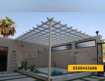 مظلات وسواتر هناجرومستودعات وقرميد وتشكيلات حسب الطلب - مظلات وسواتر الرياض0500443688 تركيب سواتر مظلات قرميد برجولات هناجر