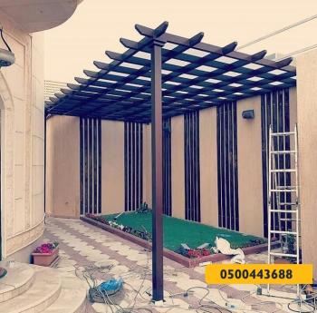 مظلات وسواتر هناجرومستودعات وقرميد وتشكيلات حسب الطلب - مظلات وسواتر الرياض0500443688 تركيب سواتر مظلات قرميد برجولات هناجر
