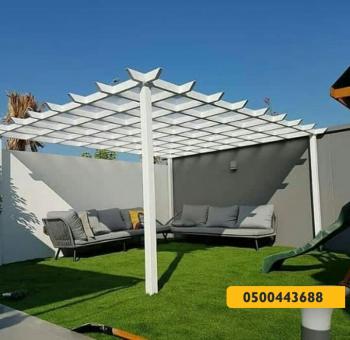مظلات وسواتر هناجرومستودعات وقرميد وتشكيلات حسب الطلب - مظلات وسواتر الرياض0500443688 تركيب سواتر مظلات قرميد برجولات هناجر