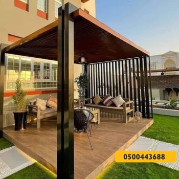 برجولات - مظلات وسواتر الرياض0500443688 تركيب سواتر مظلات قرميد برجولات هناجر