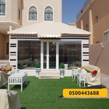 بيوت شعر - مظلات وسواتر الرياض0500443688 تركيب سواتر مظلات قرميد برجولات هناجر